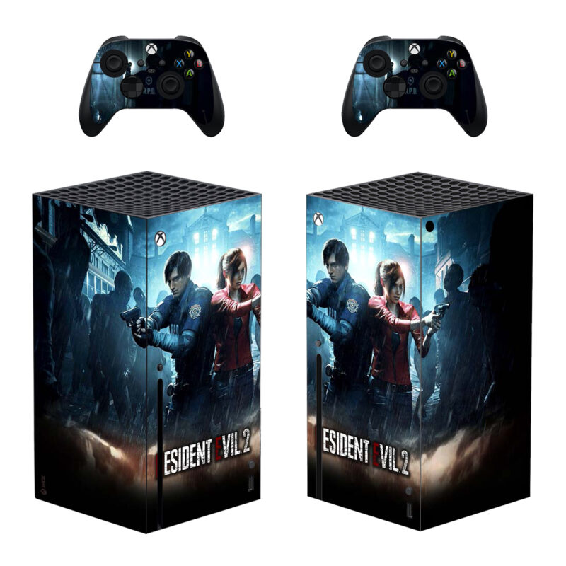 Resident Evil 2 Game Skin Sticker For Xbox Series X And Controllers Design 1