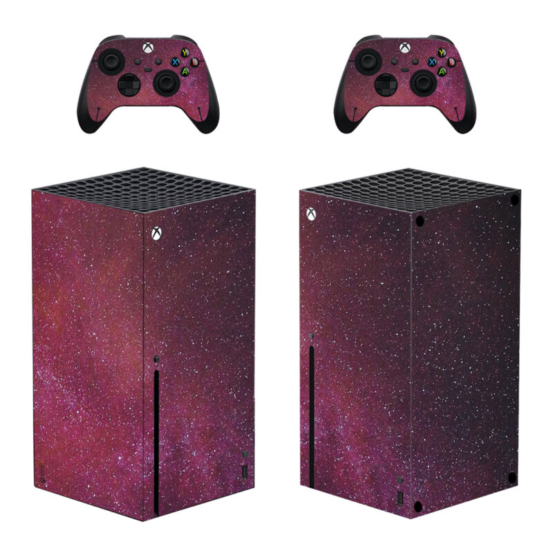 Maroon Aesthetic Galaxy Skin Sticker For Xbox Series X And Controllers
