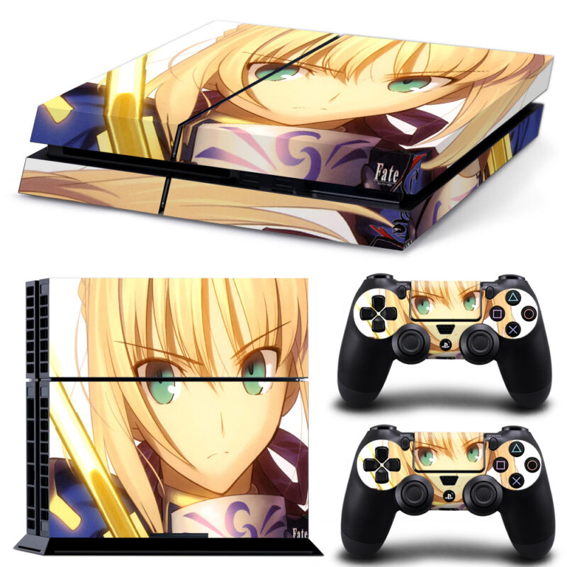 Artoria Pendragon Lily Skin Sticker For PS4 And Controllers Design 1