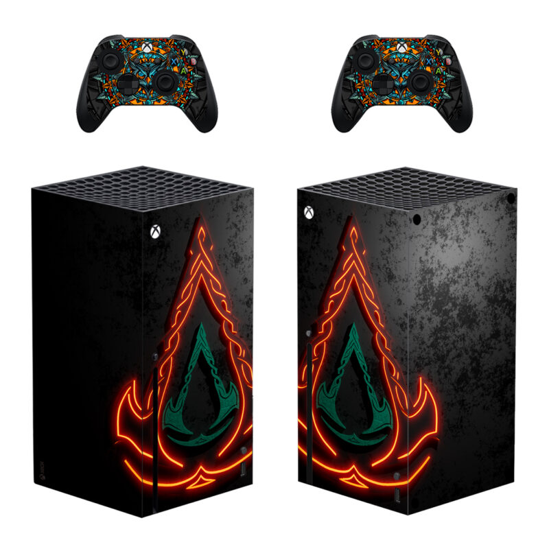 Assassin's Creed Valhalla Neon Light Skin Sticker For Xbox Series X And Controllers