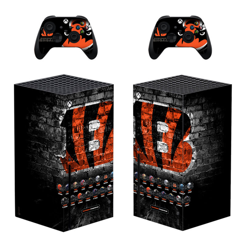 Cincinnati Bengals Skin Sticker For Xbox Series X And Controllers