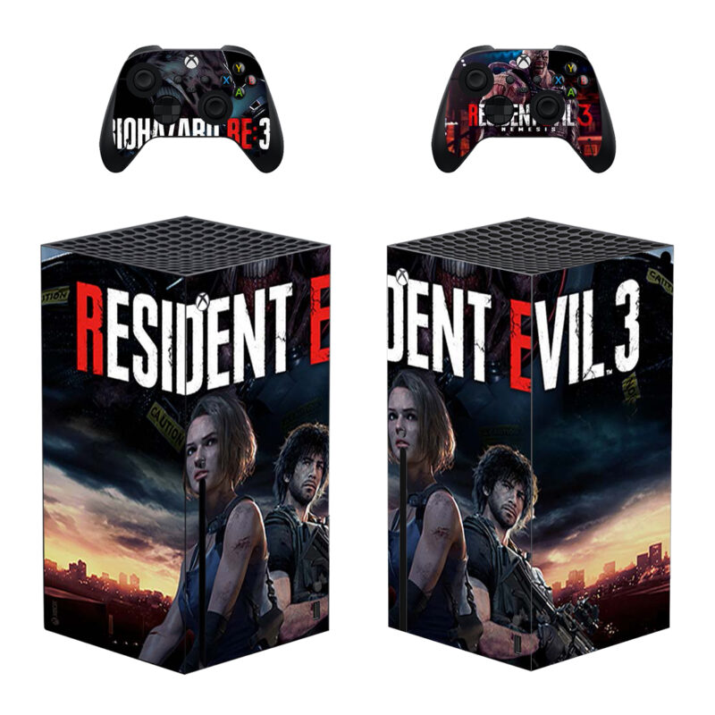 Resident Evil 3 Game Skin Sticker For Xbox Series X And Controllers Design 4