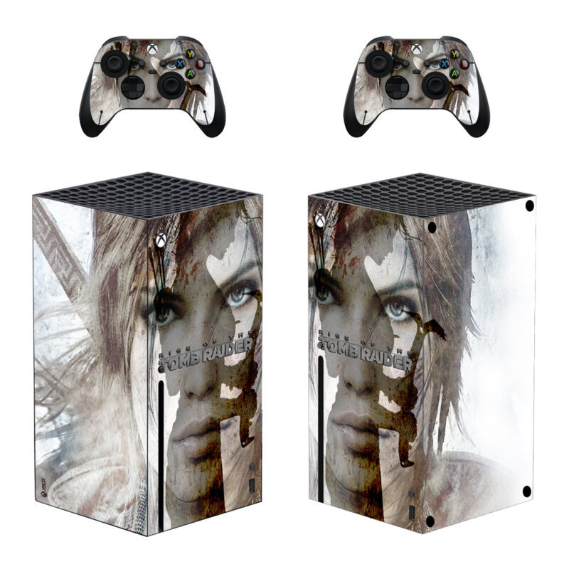 Rise Of The Tomb Raider Lara Croft Skin Sticker For Xbox Series X And Controllers Design 1