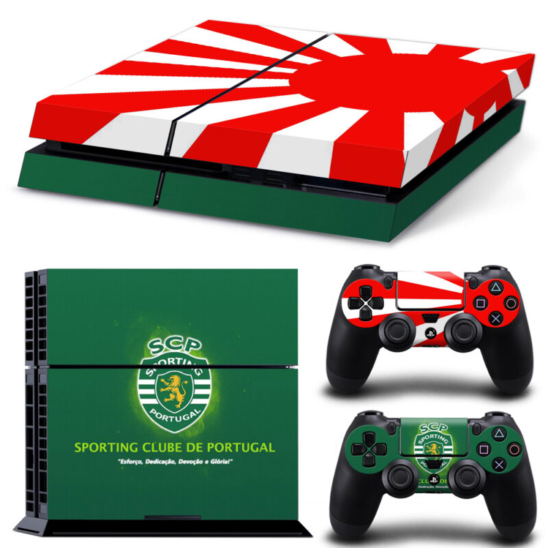 Sporting CP And Rising Sun Flag Skin Sticker For PS4 And Controllers