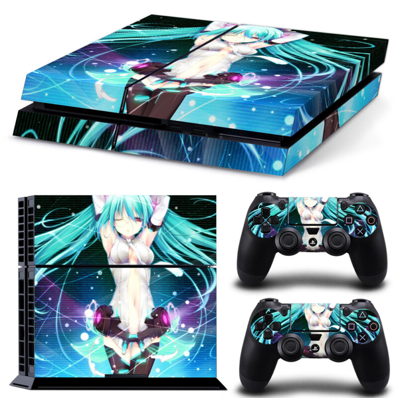 Anime Hatsune Miku Skin Sticker For PS4 And Controllers Design 1