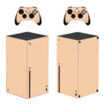 Peach Light Orange Color Skin Sticker For Xbox Series X And Controllers