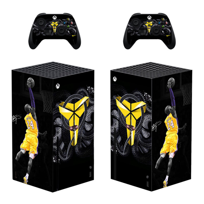 Kobe Bryant And Kobe Black Mamba Skin Sticker For Xbox Series X And Controllers