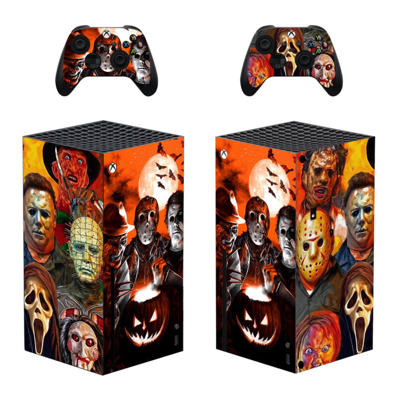 Halloween Horror Movie Diamond Painting Skin Sticker For Xbox Series X And Controllers