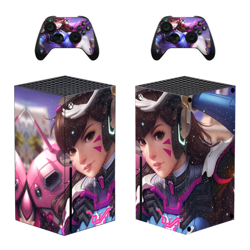 Overwatch Anime D.Va Skin Sticker For Xbox Series X And Controllers Design 2