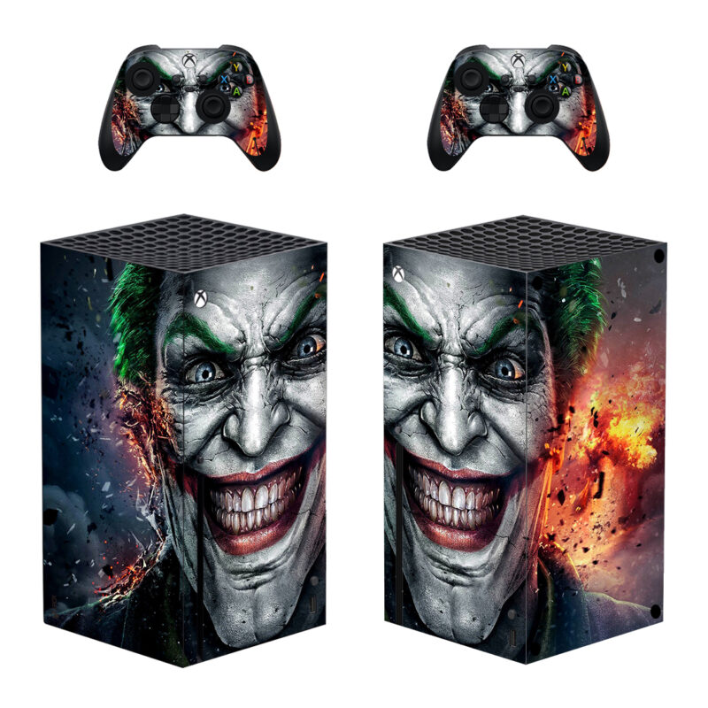 Hard Aggressive Joker Art Skin Sticker For Xbox Series X And Controllers