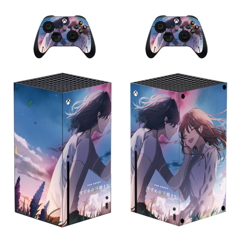 Suzume: Souta Munakata And Suzume Iwato Skin Sticker For Xbox Series X And Controllers