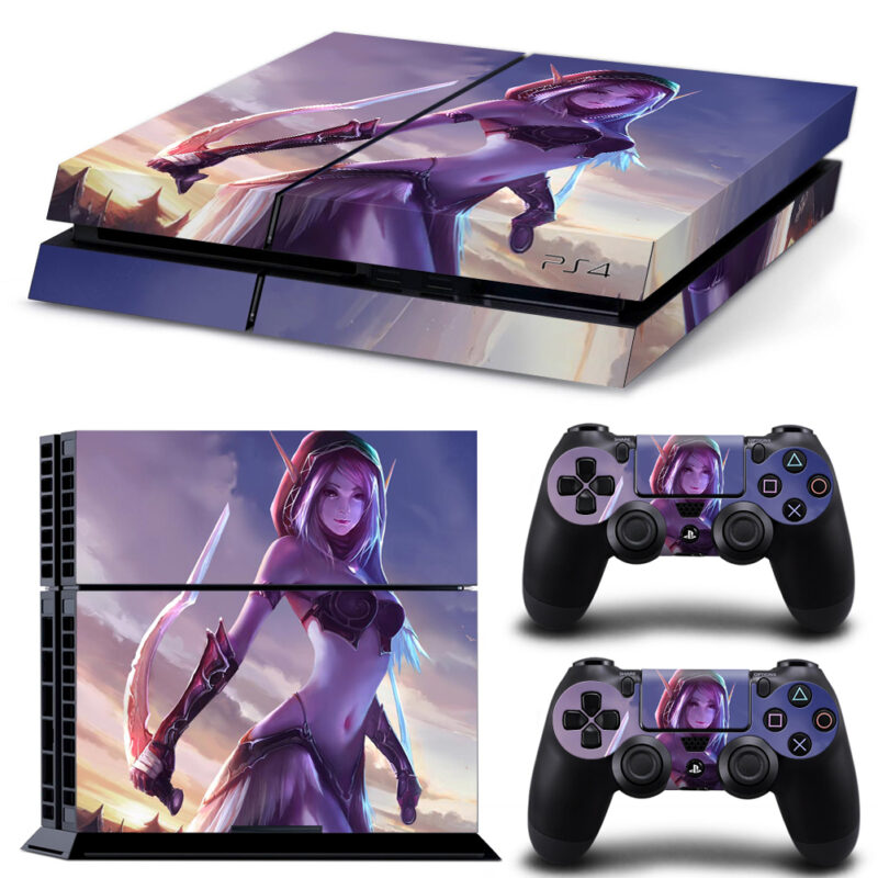 World Of Warcraft Anime Girl PS4 Skin Sticker