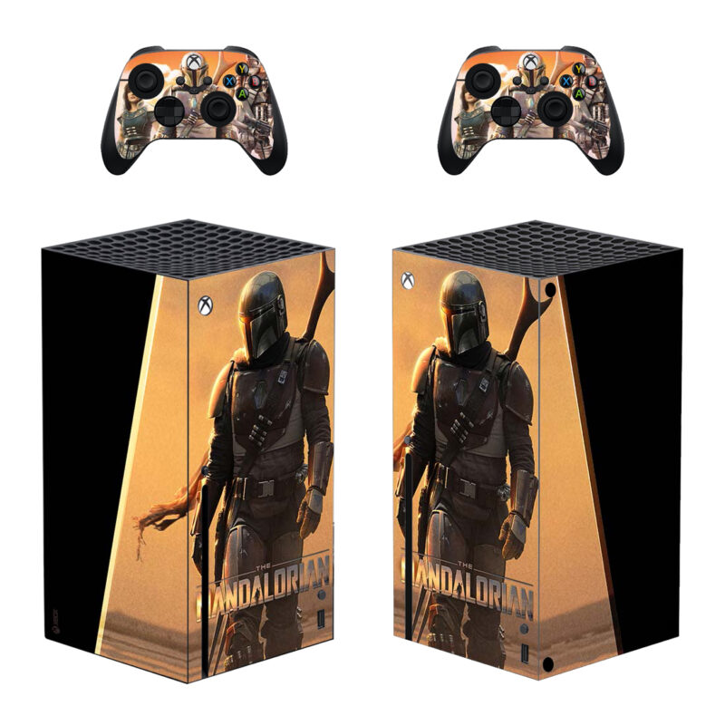 The Mandalorian Series Skin Sticker For Xbox Series X And Controllers Design 1