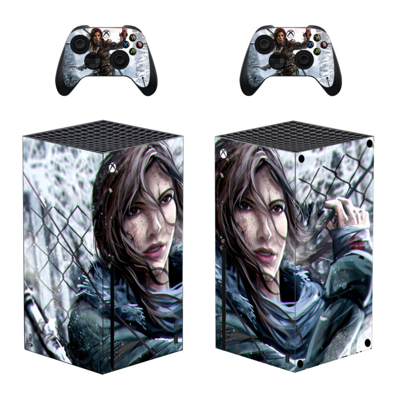 Rise Of The Tomb Raider Game Skin Sticker For Xbox Series X And Controllers