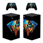 Colorful Diamond Skin Sticker For Xbox Series X And Controllers Design 1