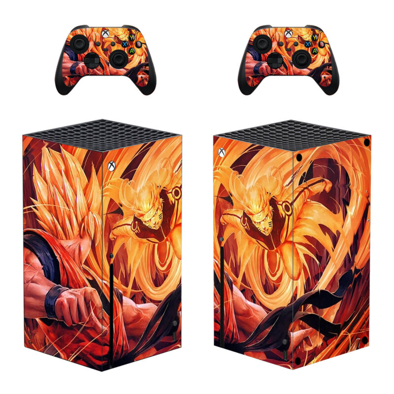 Son Goku Vs. Naruto Uzumaki Skin Sticker For Xbox Series X And Controllers