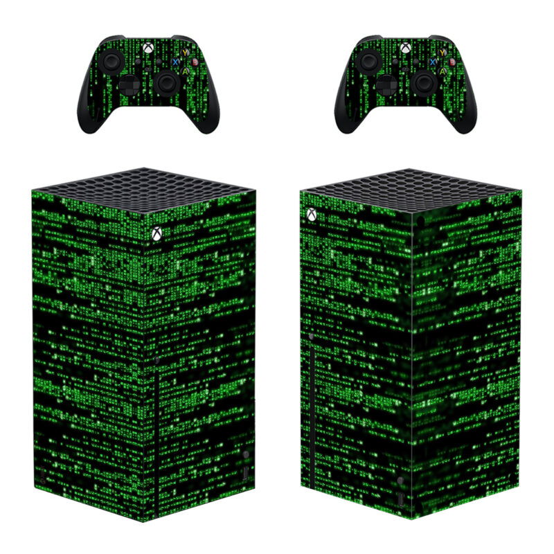 Matrix Digital Code Skin Sticker For Xbox Series X And Controllers