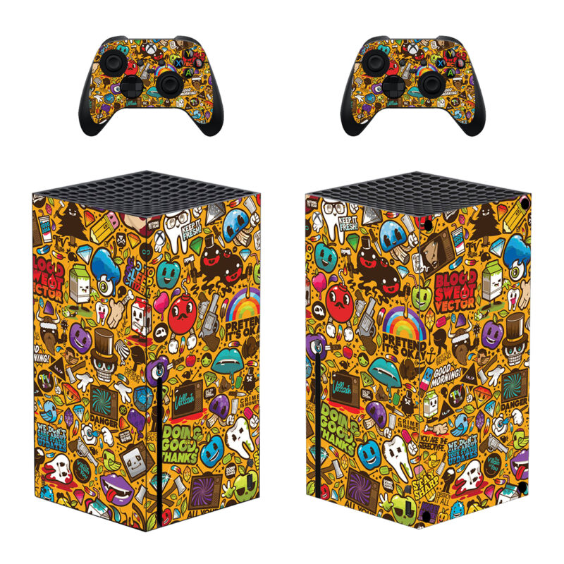 Sticker Bomb Skin Sticker For Xbox Series X And Controllers