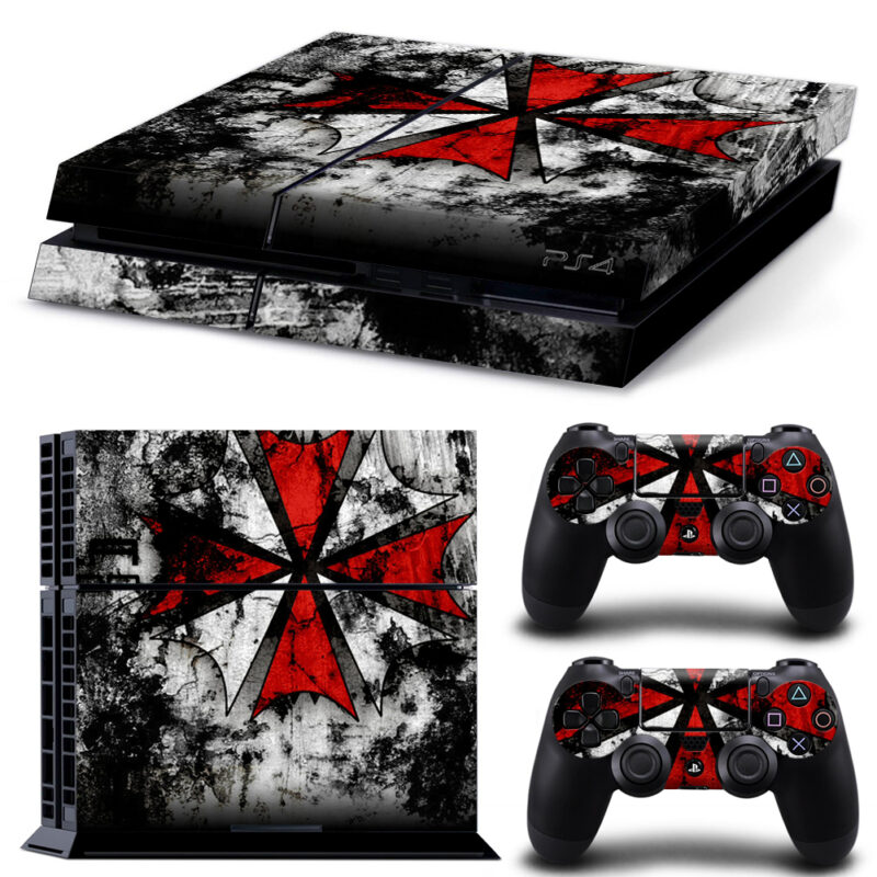 Resident Evil Umbrella Corporation Skin Sticker For PS4 And Controllers