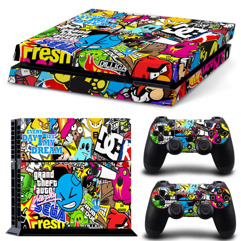 Sticker Bomb Skin Sticker For PS4 And Controllers Design 6