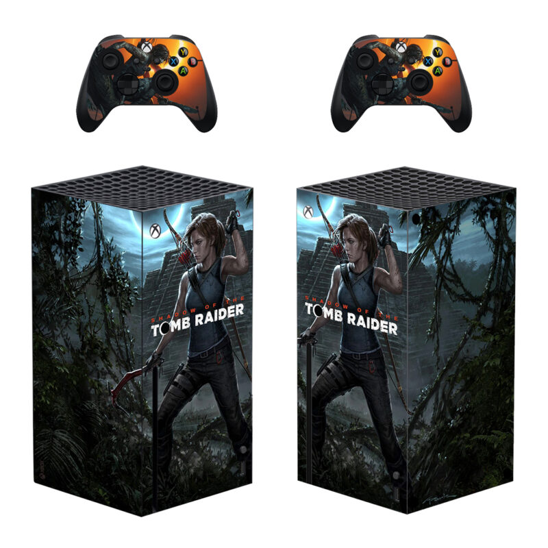 Shadow Of The Tomb Raider Game Skin Sticker For Xbox Series X And Controllers Design 1