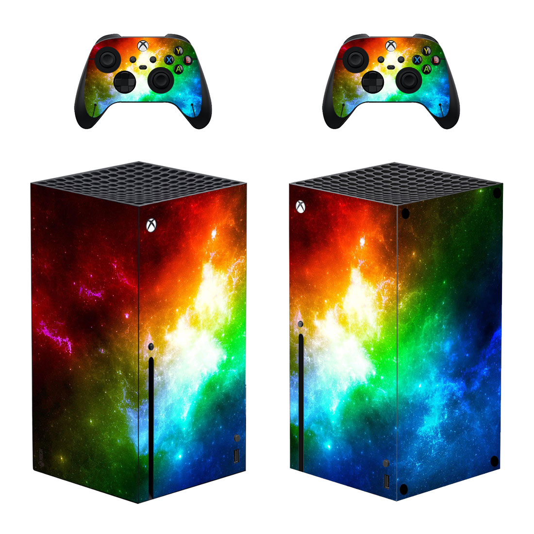 HD Rainbow Nebula Galaxy Skin Sticker For Xbox Series X And Controllers