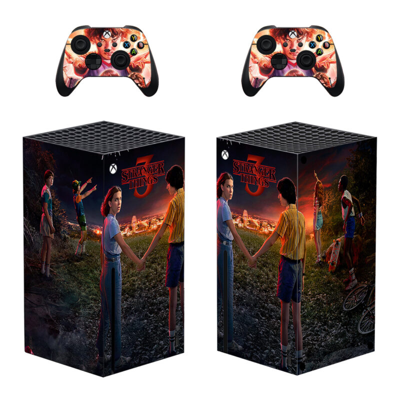 Stranger Things Season 3 Skin Sticker For Xbox Series X And Controllers Design 1