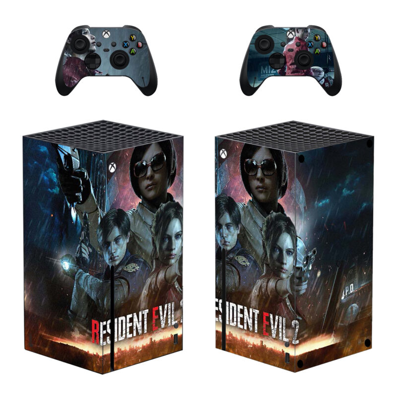 Resident Evil 2 Game Skin Sticker For Xbox Series X And Controllers Design 9