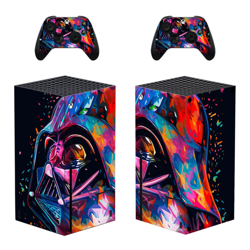 Colorful Star Wars Darth Vader Art Skin Sticker For Xbox Series X And Controllers Design 1