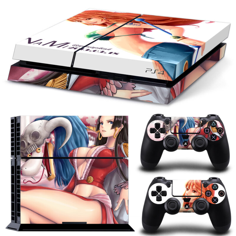 One Piece Anime Boa Hancock And Nami PS4 Skin Sticker