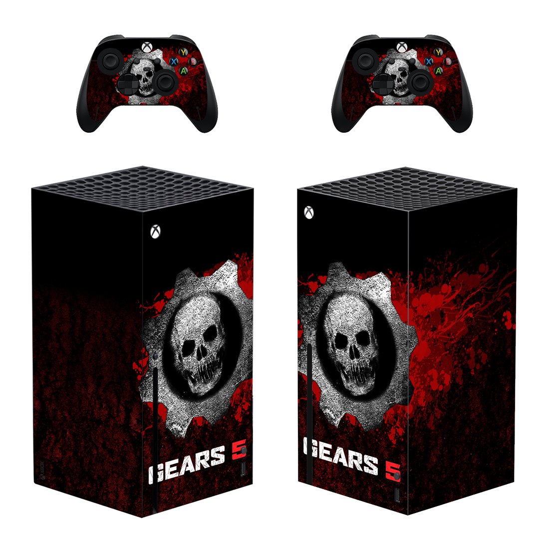 Gears Of War 5 Crimson Omen Skin Sticker For Xbox Series X And Controllers Design 2