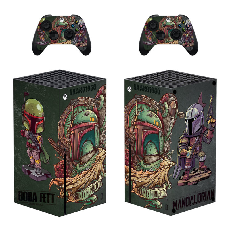 Boba Fett, Bounty Hunter And Mandalorian Skin Sticker For Xbox Series X And Controllers