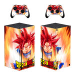 Dragon Ball Super God Goku Skin Sticker For Xbox Series X And Controllers Design 1