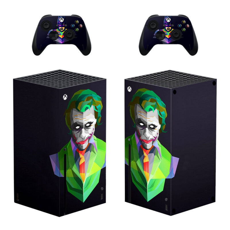 Joker Chaos Clown Art Skin Sticker For Xbox Series X And Controllers