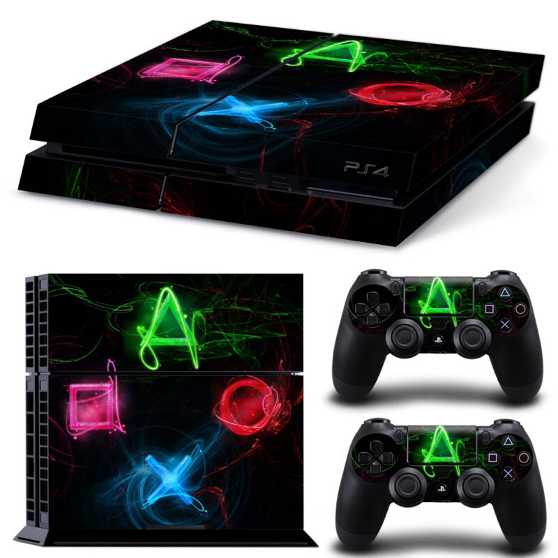 PlayStation Button LED Neon Sign Skin Sticker For PS4 And Controllers