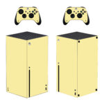 Light Yellow Superior Solid Color Skin Sticker For Xbox Series X And Controllers