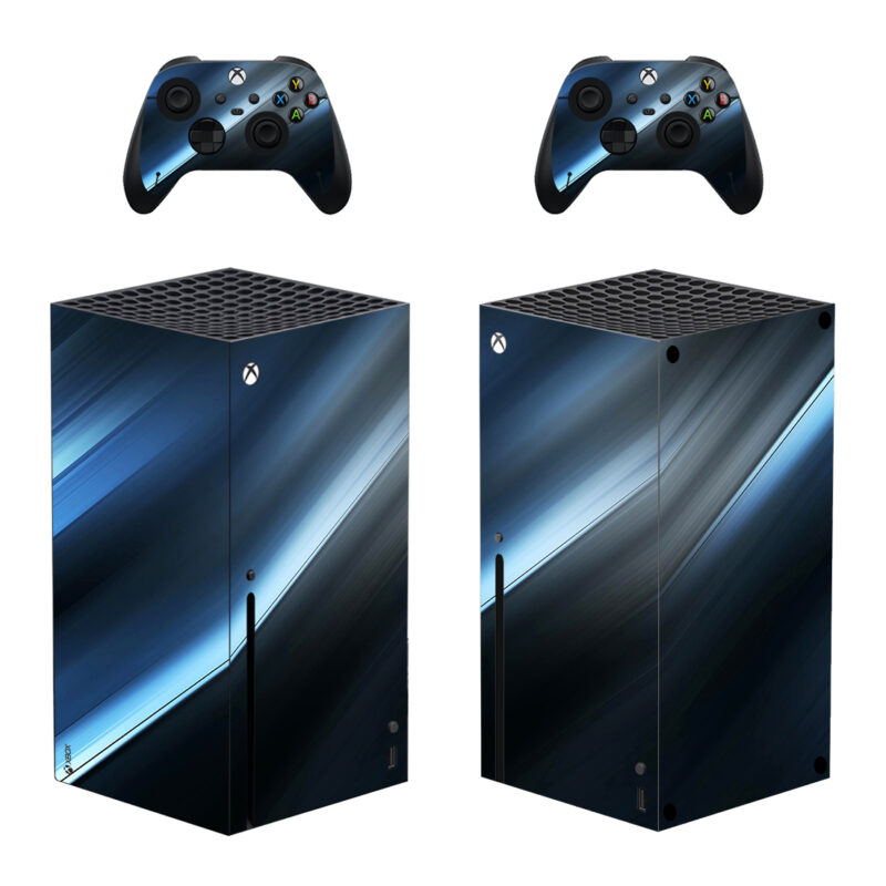 Metallic Breeze Abstract Skin Sticker For Xbox Series X And Controllers