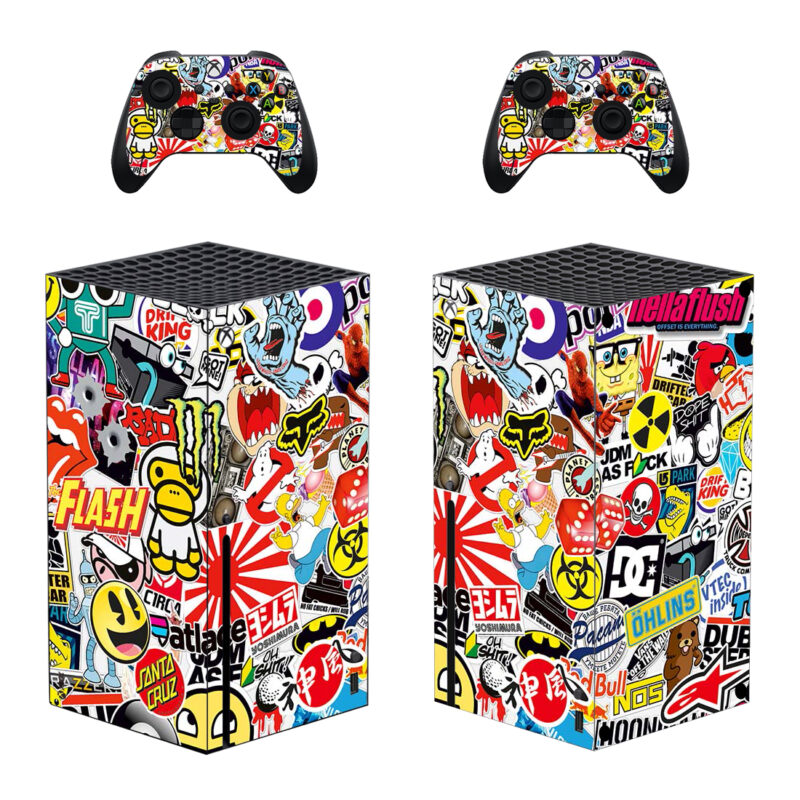 Sticker Bomb Theme Skin Sticker For Xbox Series X And Controllers