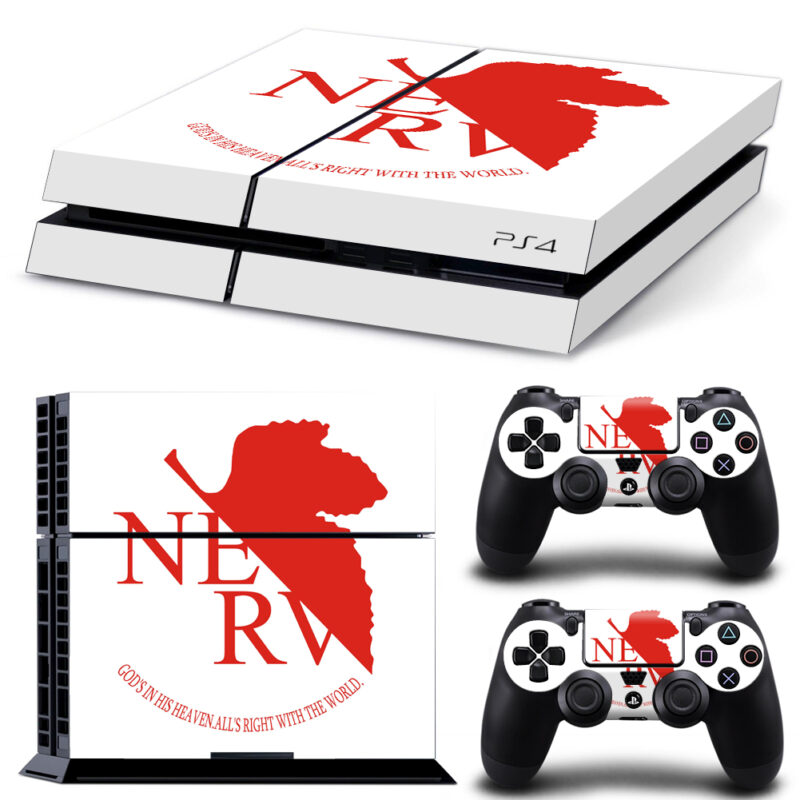 NERV Skin Sticker For PS4 And Controllers Design 1