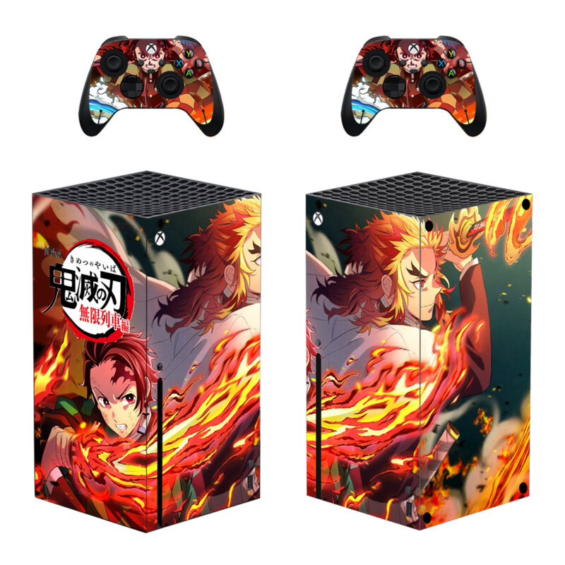 Demon Slayer: Kimetsu No Yaiba Skin Sticker For Xbox Series X And Controllers Design 1