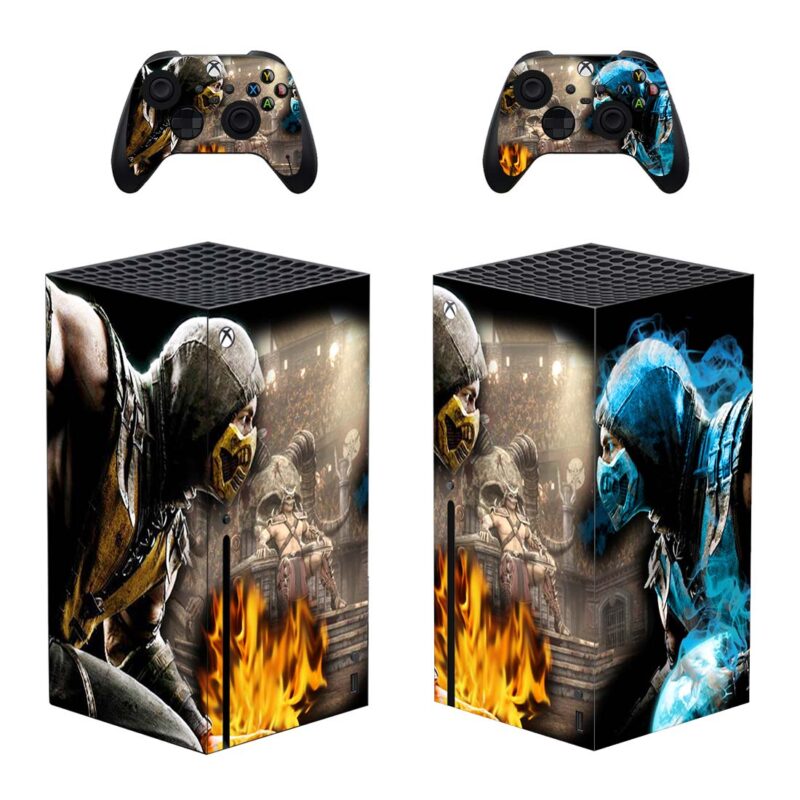 Mortal Kombat X Scorpion Vs Sub Zero Skin Sticker For Xbox Series X And Controllers