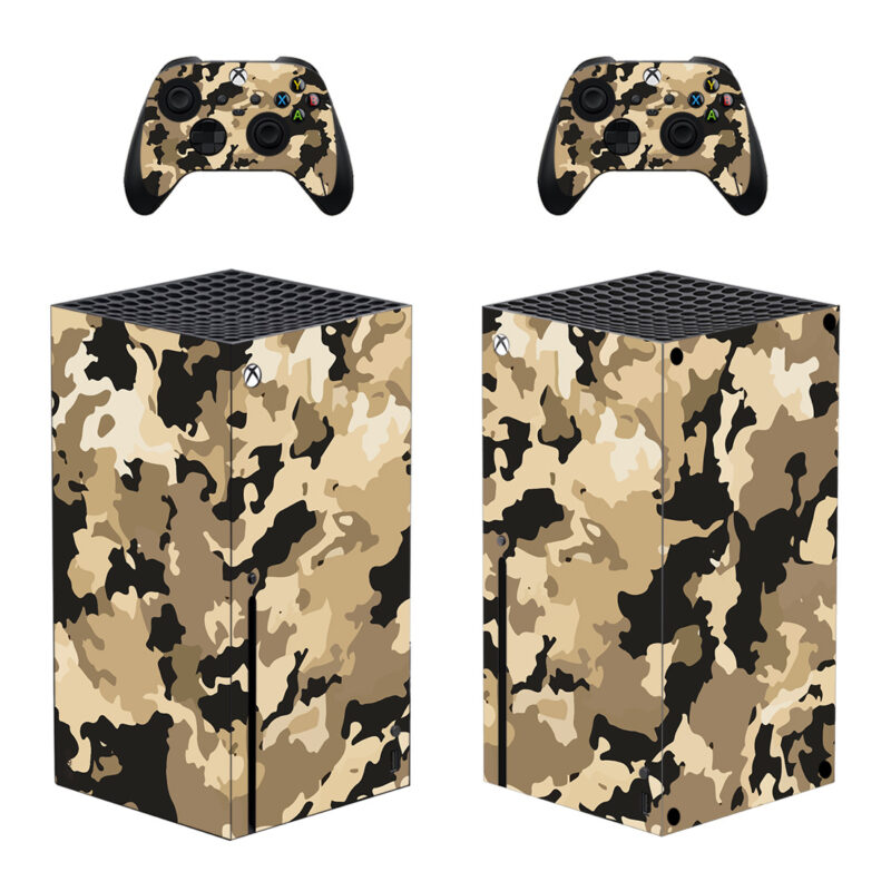 Camouflage Military Texture Skin Sticker For Xbox Series X And Controllers