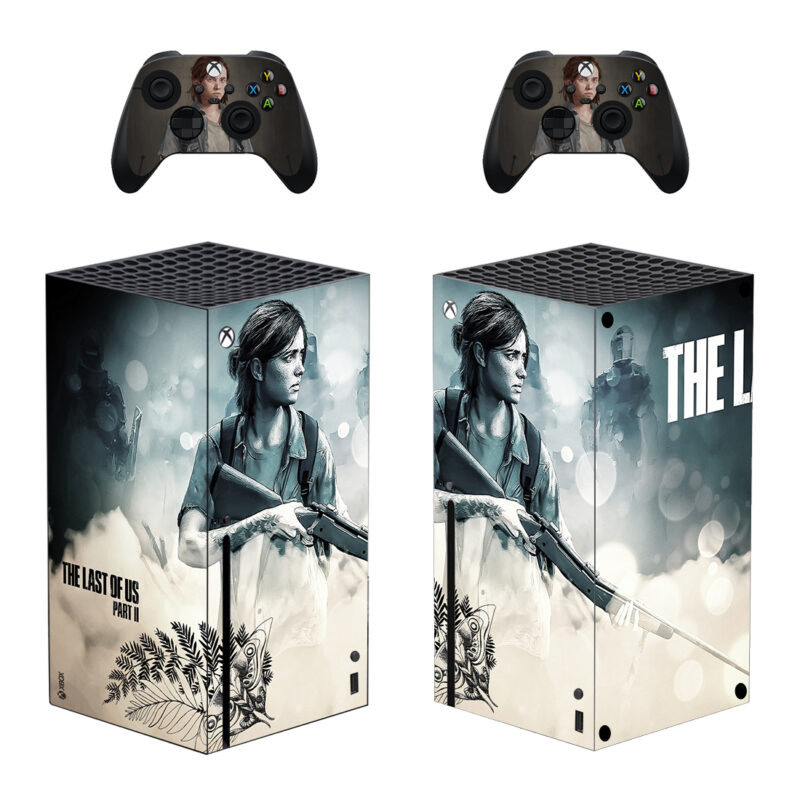 The Last Of Us Part II And Ellie's Tattoo Skin Sticker For Xbox Series X And Controllers Design 1