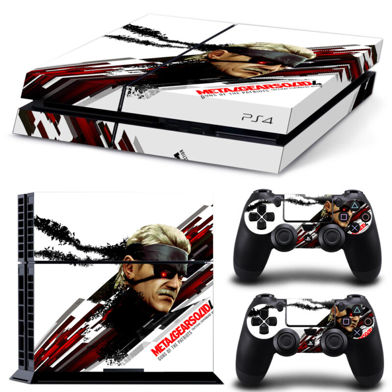 Metal Gear Solid 4: Guns Of The Patriots Skin Sticker For PS4 And Controllers