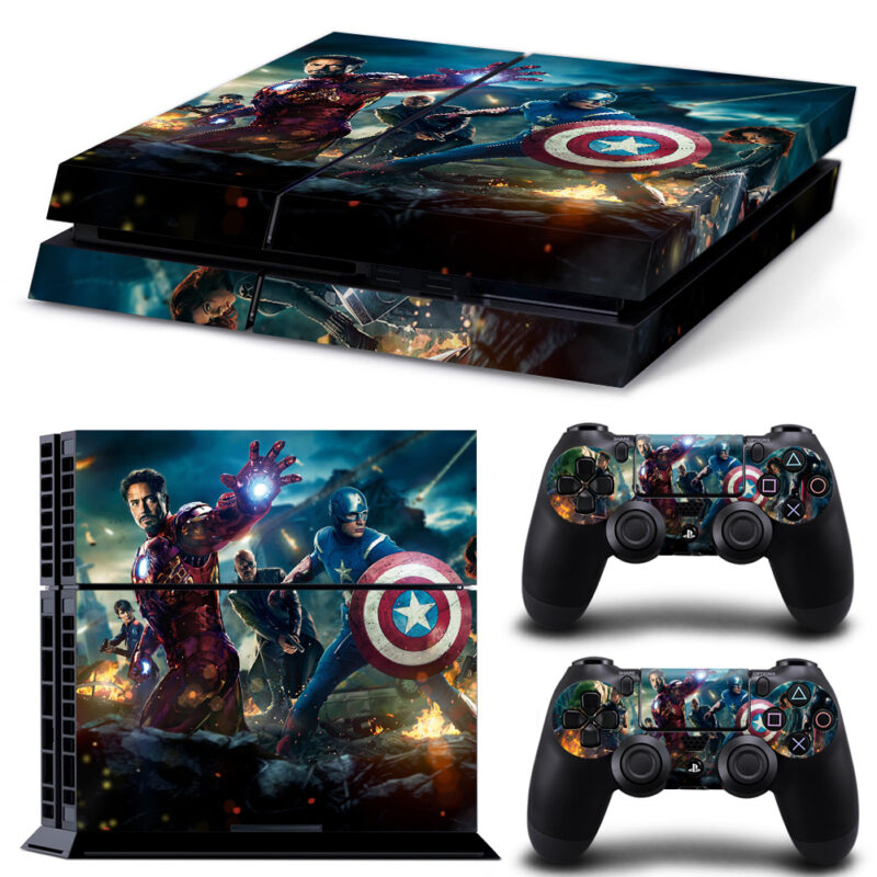 The Avengers Skin Sticker For PS4 And Controllers