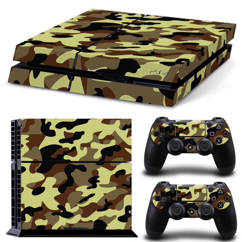 Brown Camouflage PS4 Skin Sticker