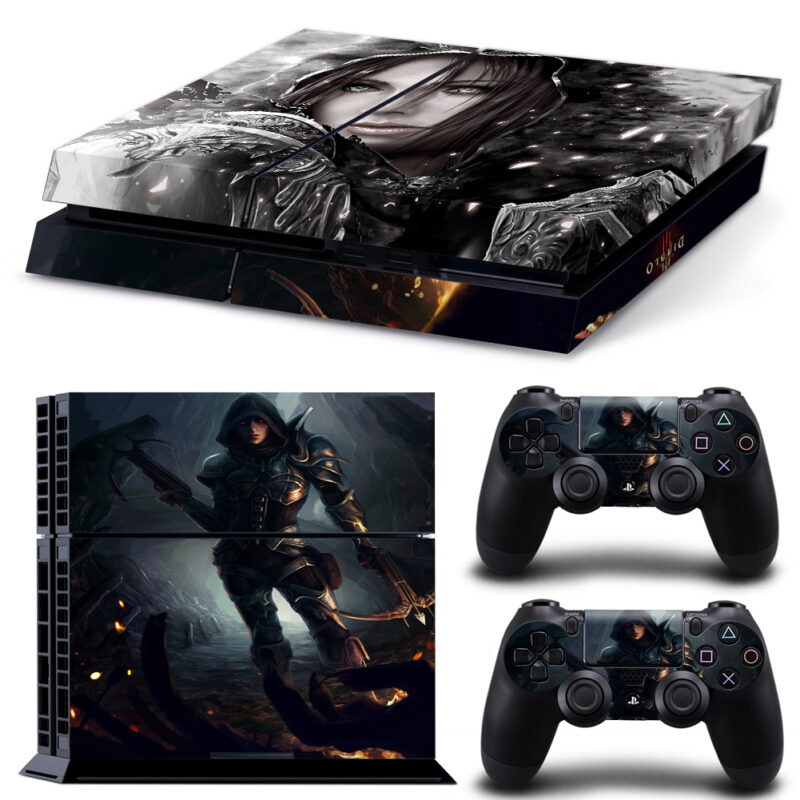 Diablo 3 Female Demon Hunter Skin Sticker For PS4 And Controllers