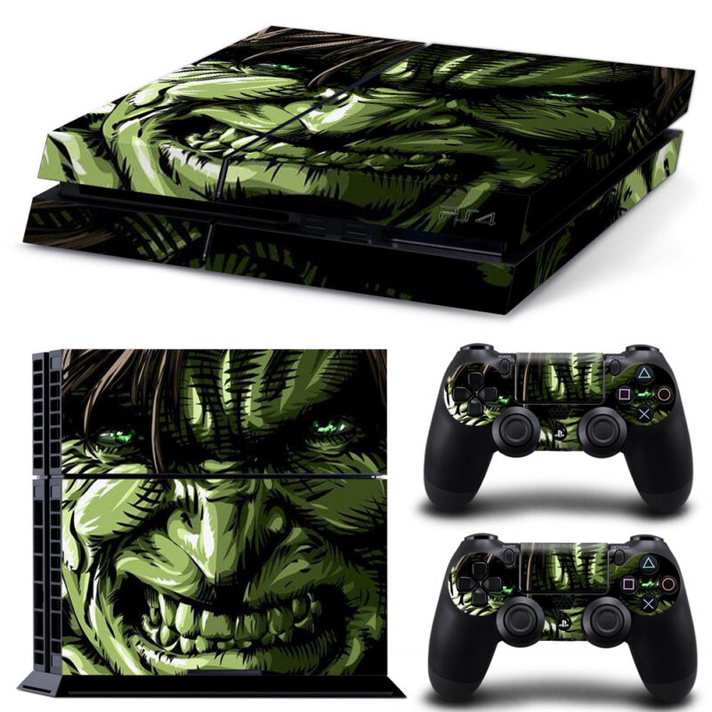 Hulk Skin Sticker For PS4 And Controllers