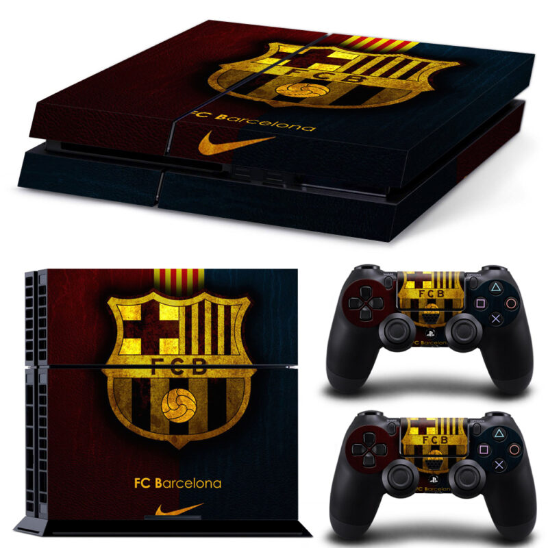 FC Barcelona Skin Sticker For PS4 And Controllers Design 4