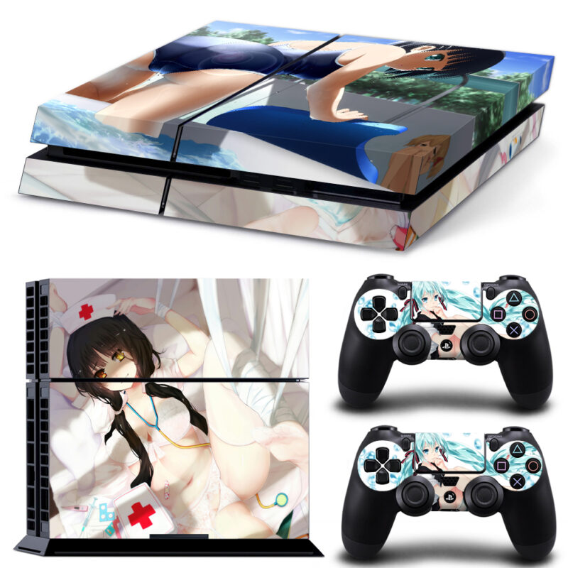 Anime Ecchi Skin Sticker For PS4 And Controllers